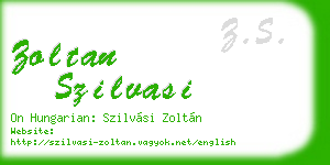 zoltan szilvasi business card