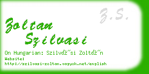 zoltan szilvasi business card